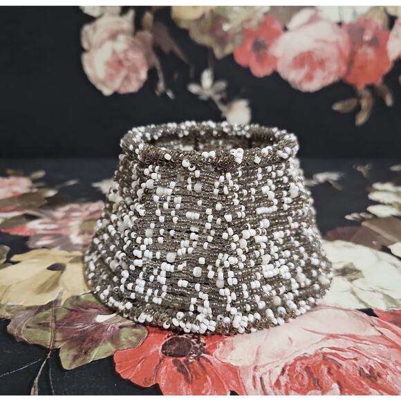 Mini Beaded Bead Candle Shade Lamp Shade - Picture 4 of 5